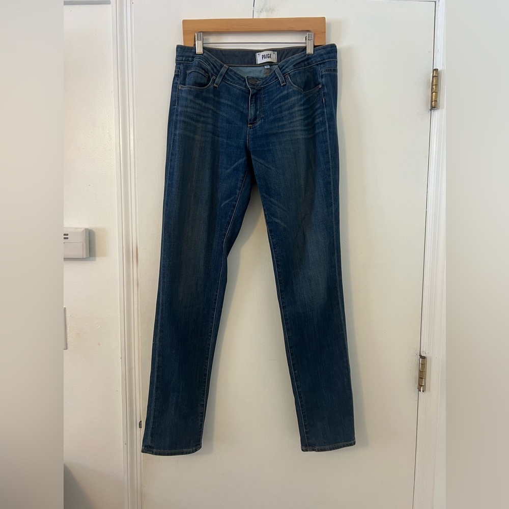 PAIGE jimmy Jimmy skinny blue jeans size 28 (R118)